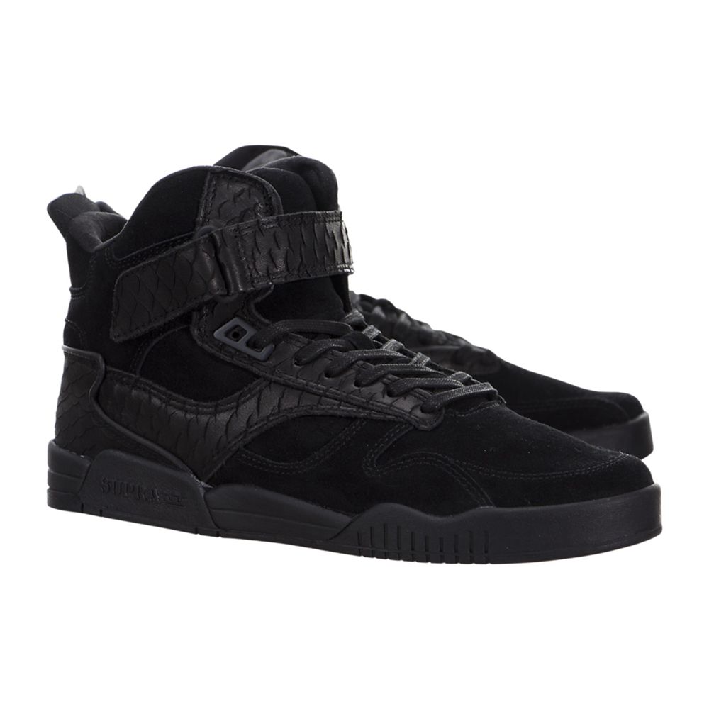 Baskets Montantes Supra Bleeker Noir Black/Translucent Black Homme | CDE-25064355